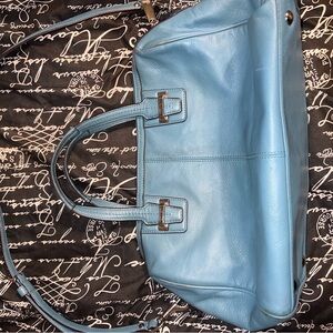 Coach Light Blue Leather Shoulder Bag
